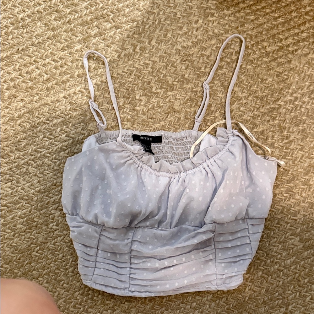 Forever 21 Light Gray Polka Dot Camisole